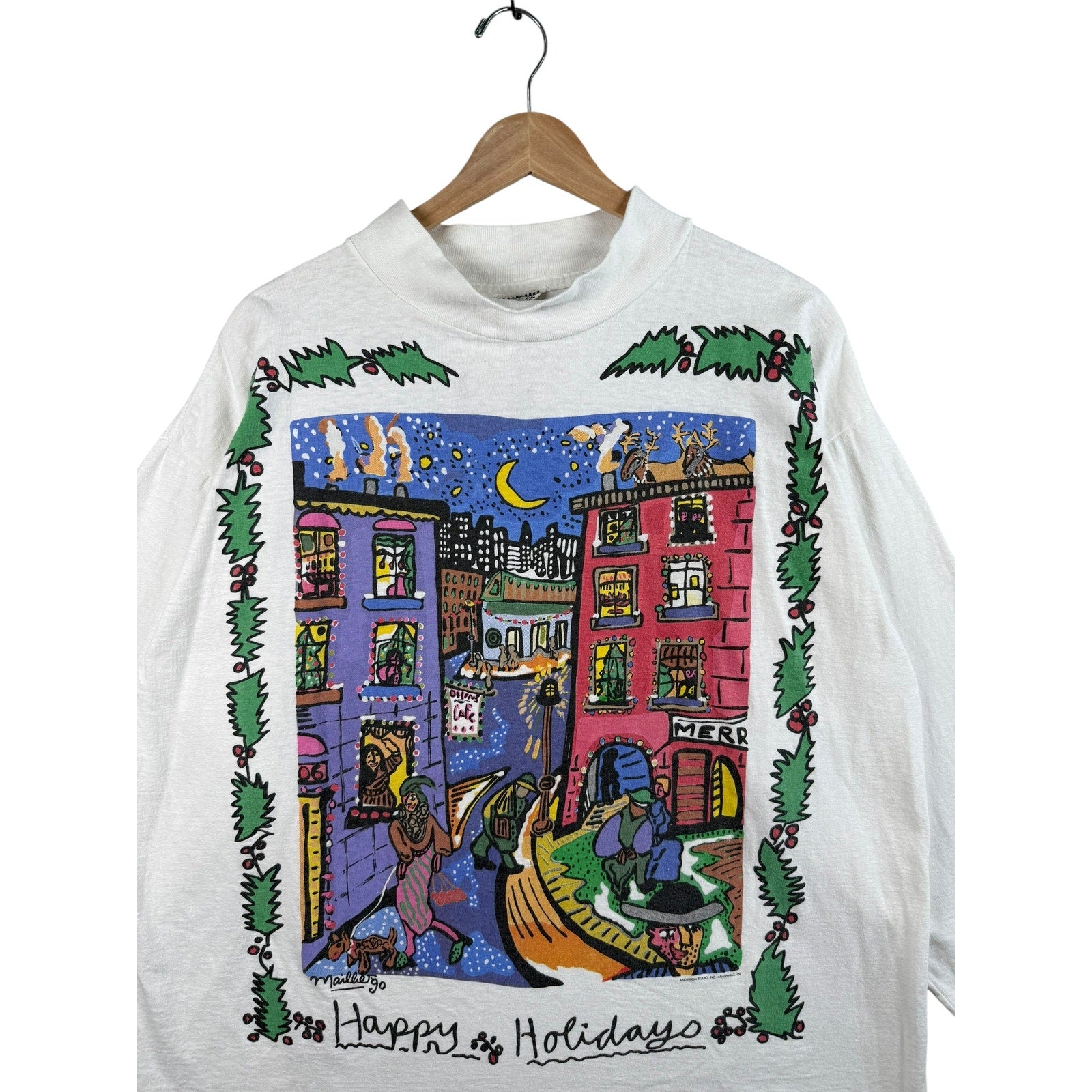 Vintage Maillie Happy Holidays Sweatshirt Crewneck