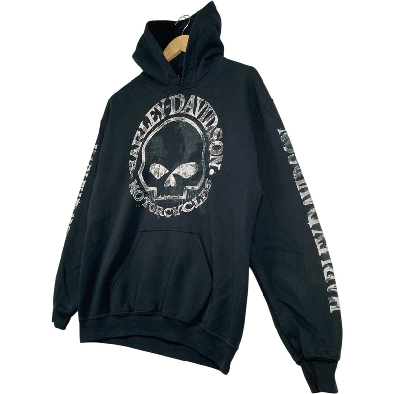 Vintage Harley Davidson Skull Hoodie