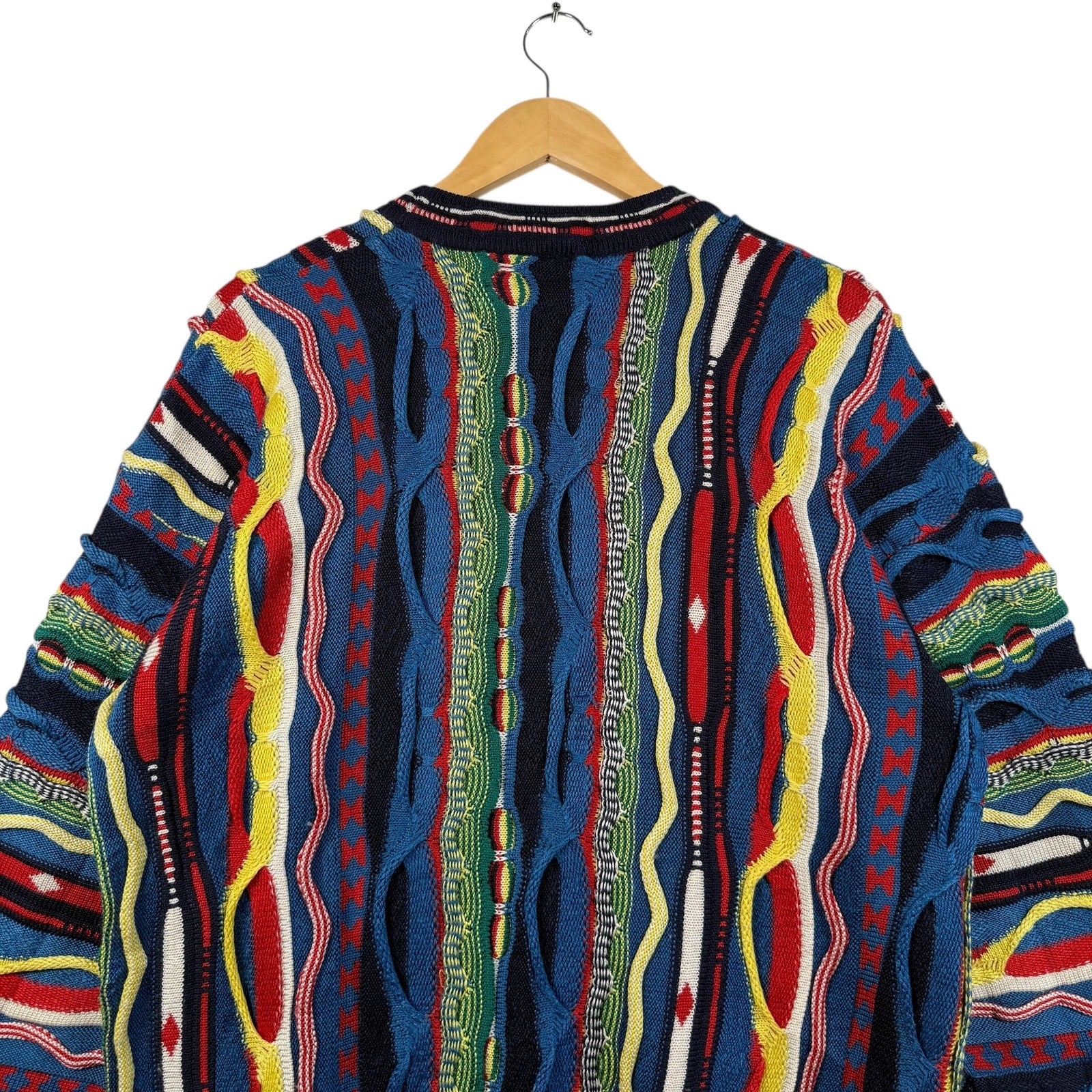 Vintage Coogi 3D Knit Striped Textured Sweater