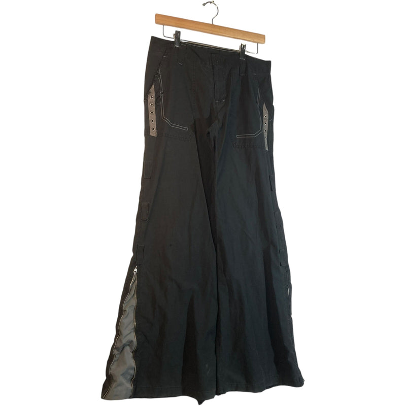 Vintage Caffeins Side Zip Wide Leg Rave Pants 31x32