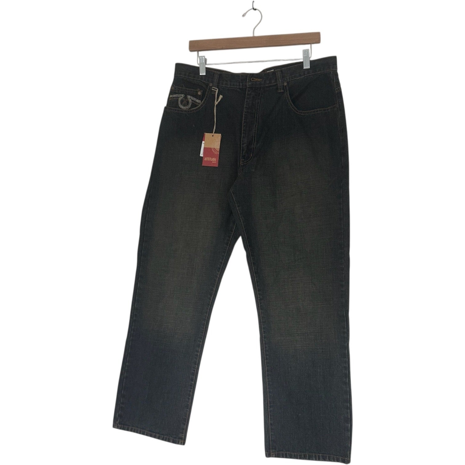 Vintage NTW Attitude Straight Leg Denim Jeans 34x30