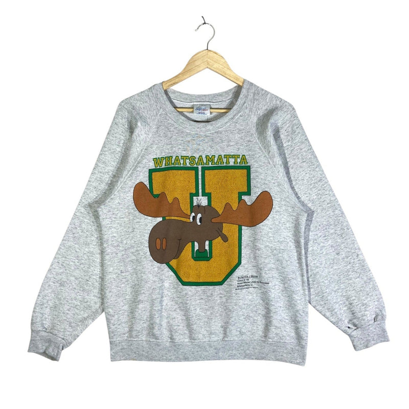 Vintage Whatsamatta University Rocky & Bullwinkle Crewneck