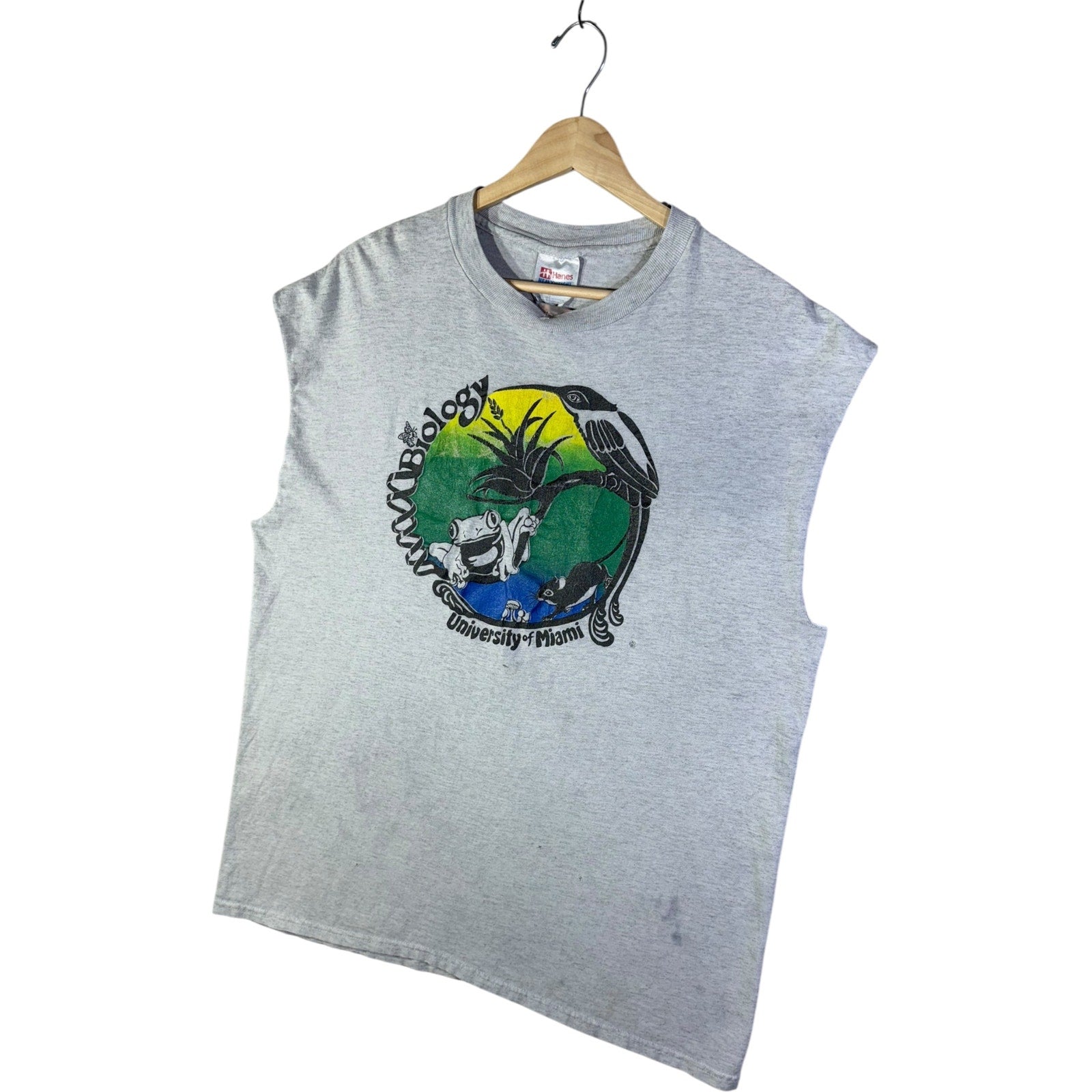 Vintage Hanes University Of Miami Biology Tank Top
