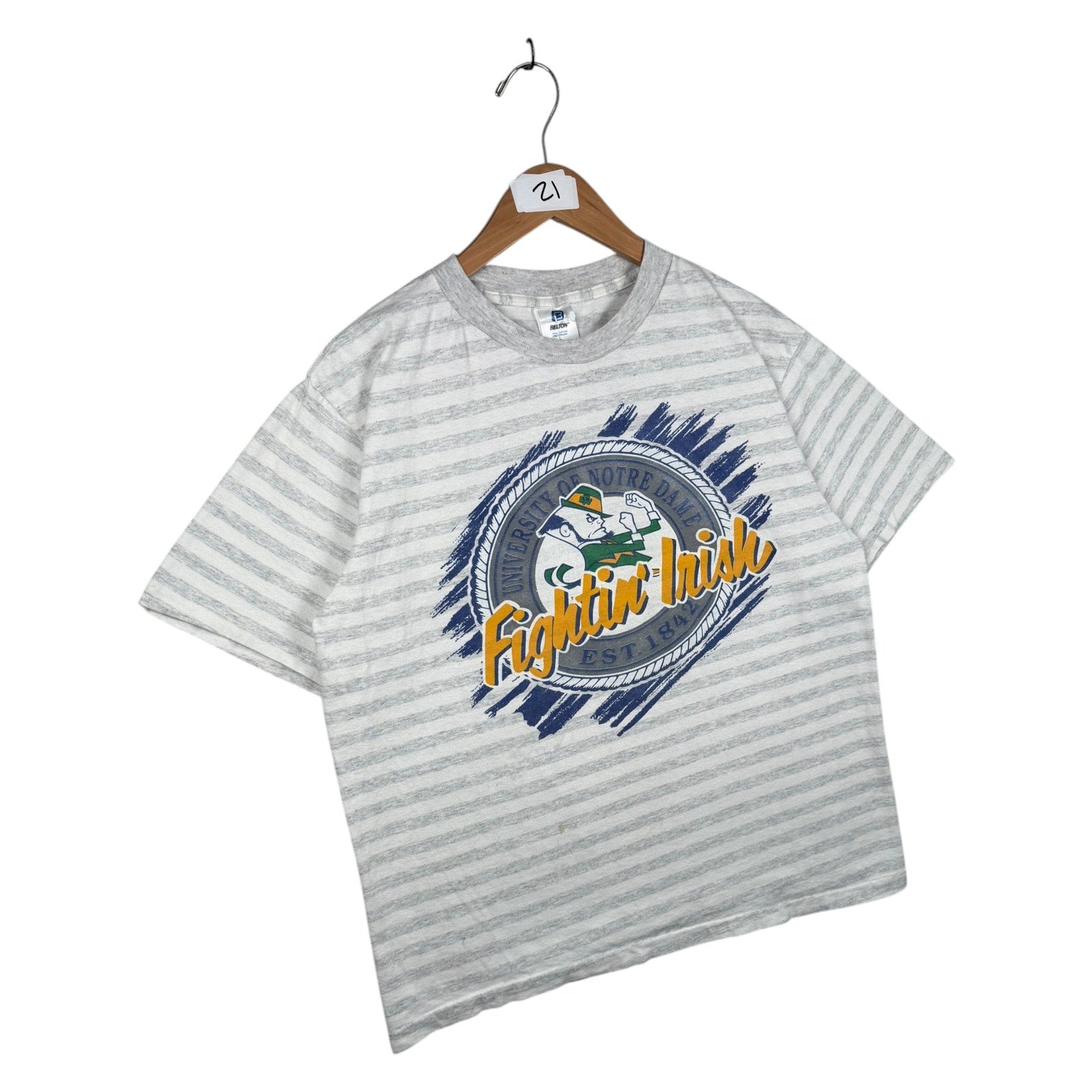 Vintage Notre Dame Fighting Irish NCAA Stripe T-Shirt