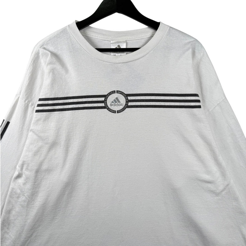 Vintage Adidas Three Stripes Logo Spell Out Long Sleeve