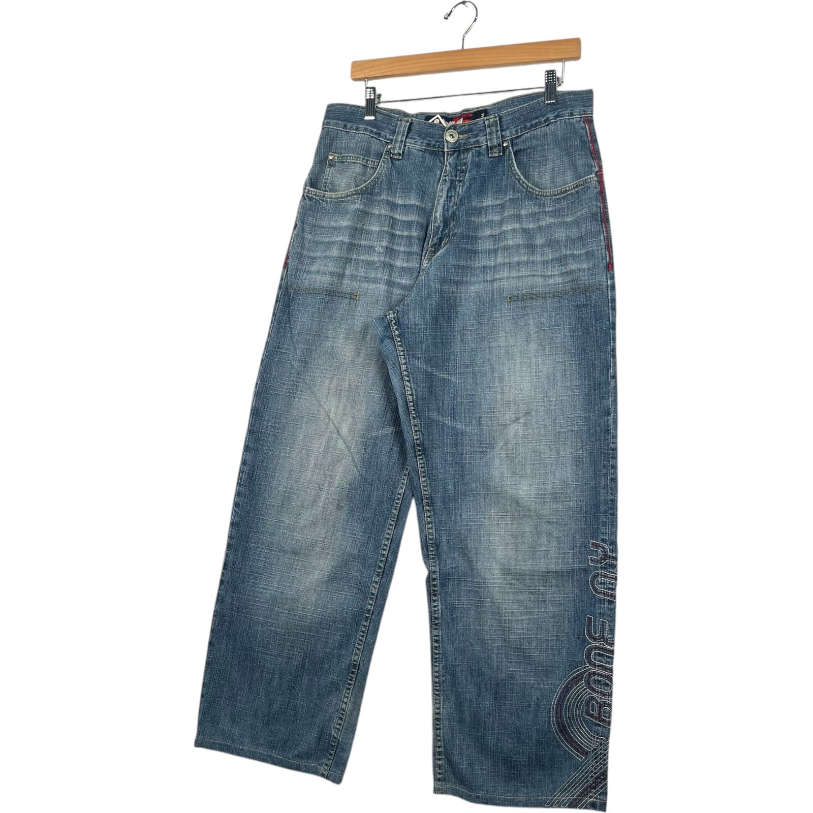 Vintage Bone NY Wide Leg Denim Jeans M