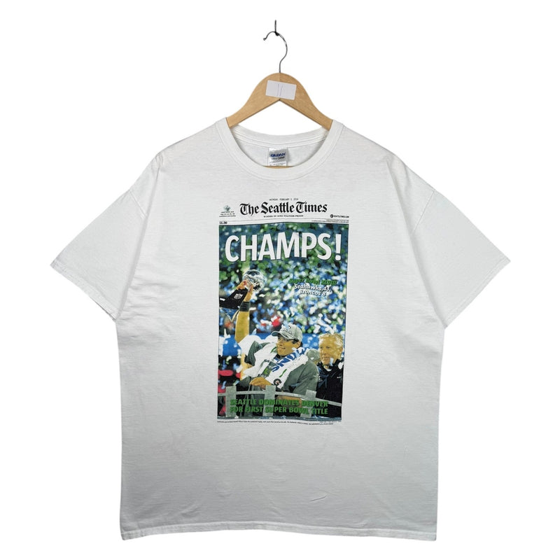 Vintage The Seattle Times Newspaper Cover NFL T-Shirt