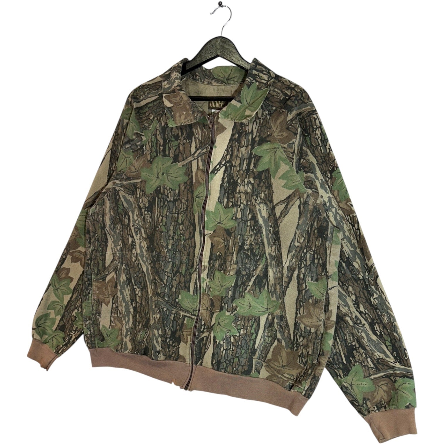 Vintage Camo Collared Zip-Up Light Jacket XL