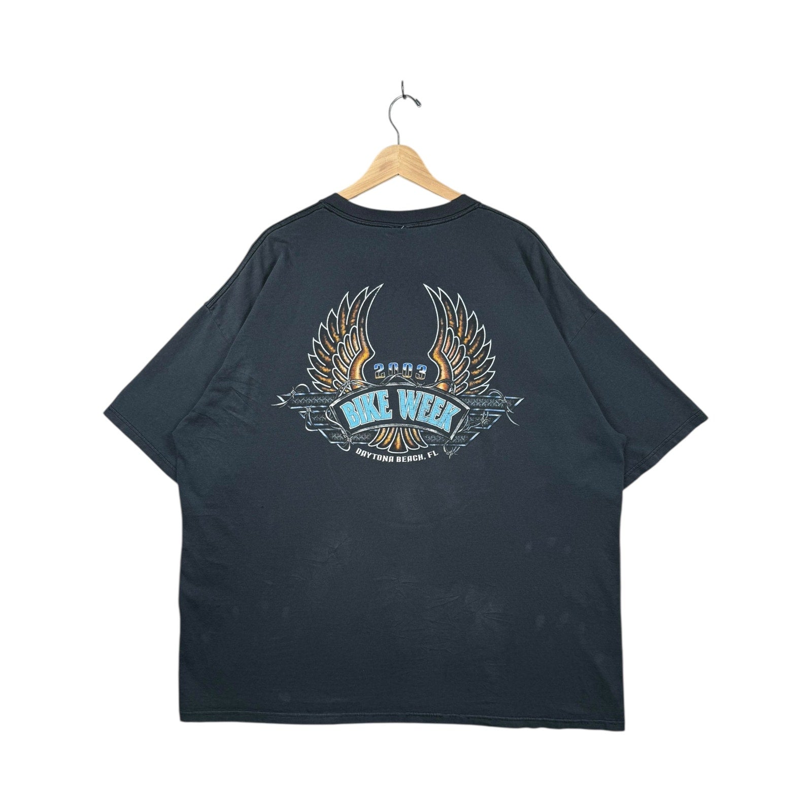 Vintage Bike Week Skeleton Biker Graphic T-Shirt