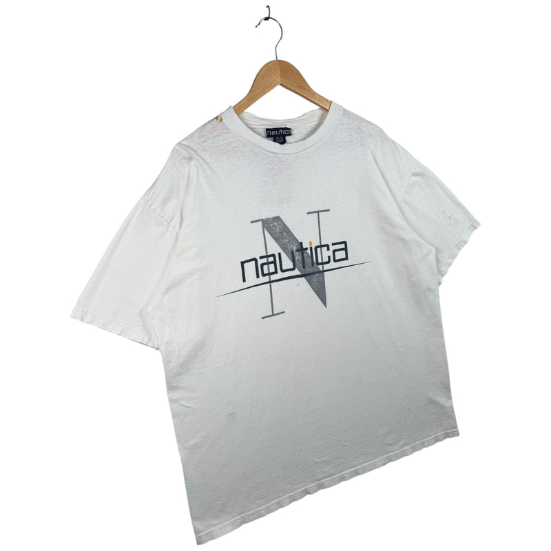 Vintage Nautica Logo Print T-Shirt
