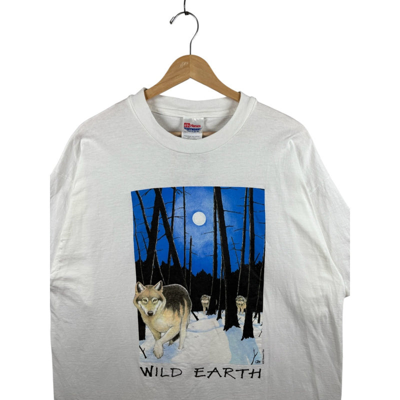 Vintage Wild Earth Wolf Moon T-Shirt XL