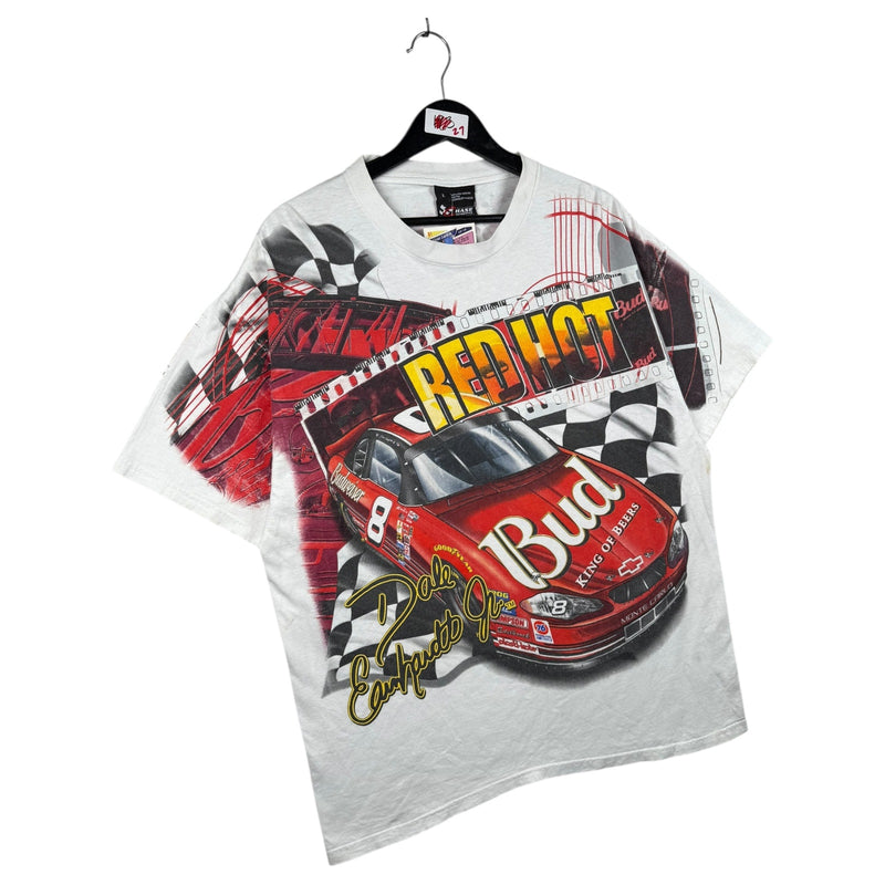 Vintage Budweiser #8 NASCAR All Over Print T-Shirt