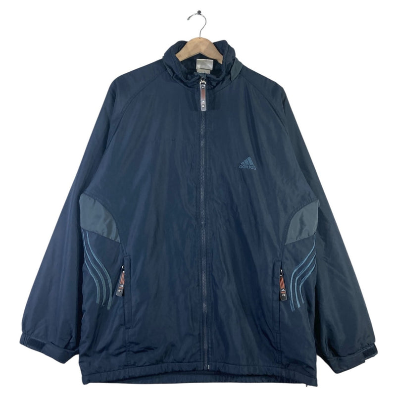 Vintage Adidas Chest Logo Full Zip Windbreaker