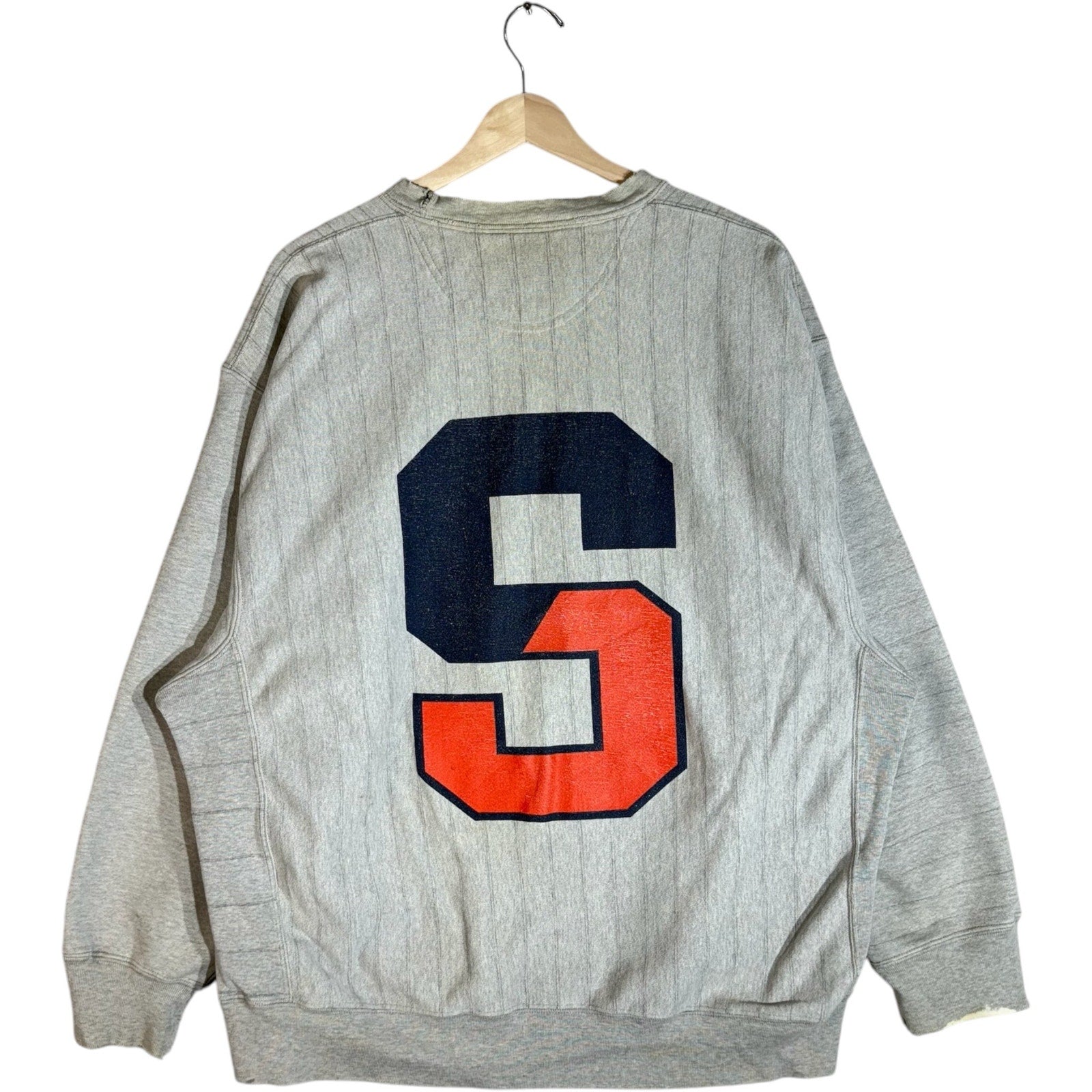 Vintage Syracuse University Striped Mullet Crewneck