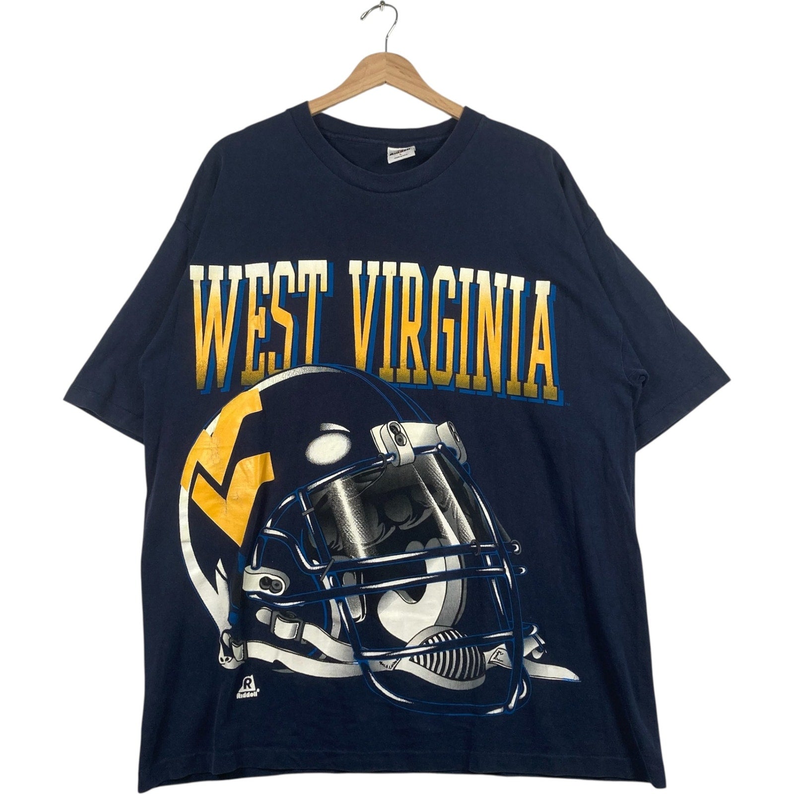 Vintage West Virginia Mountaineers Football Helmet Tee