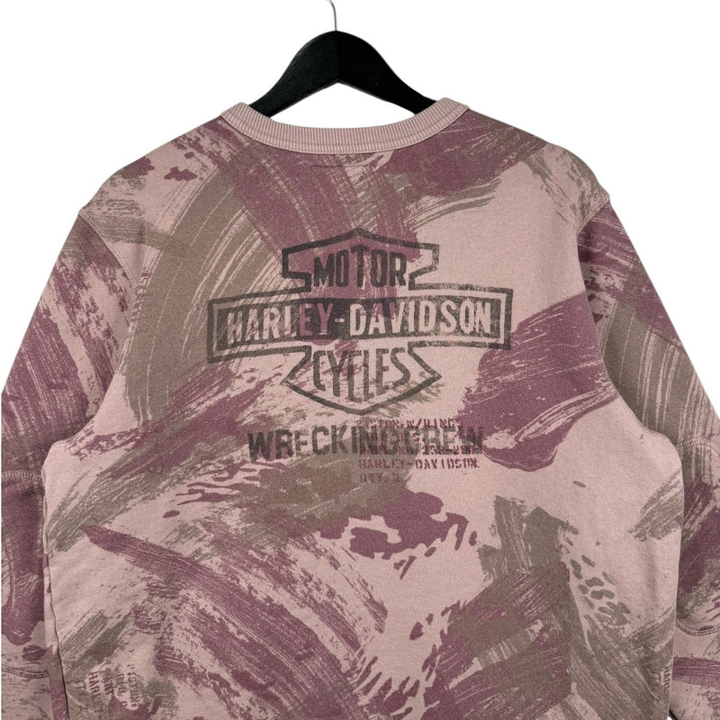 Vintage Harley Davidson Abstract Brushstroke Crewneck