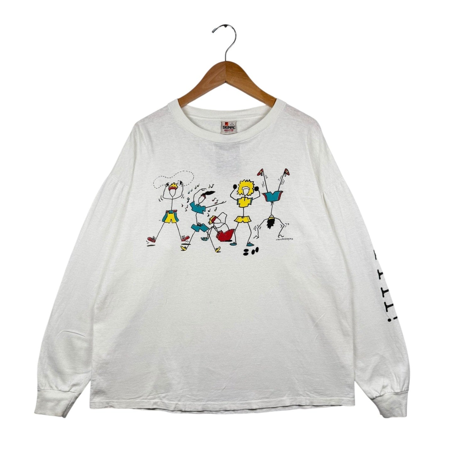 Vintage Get Fit Crewneck T-shirt Long Sleeve