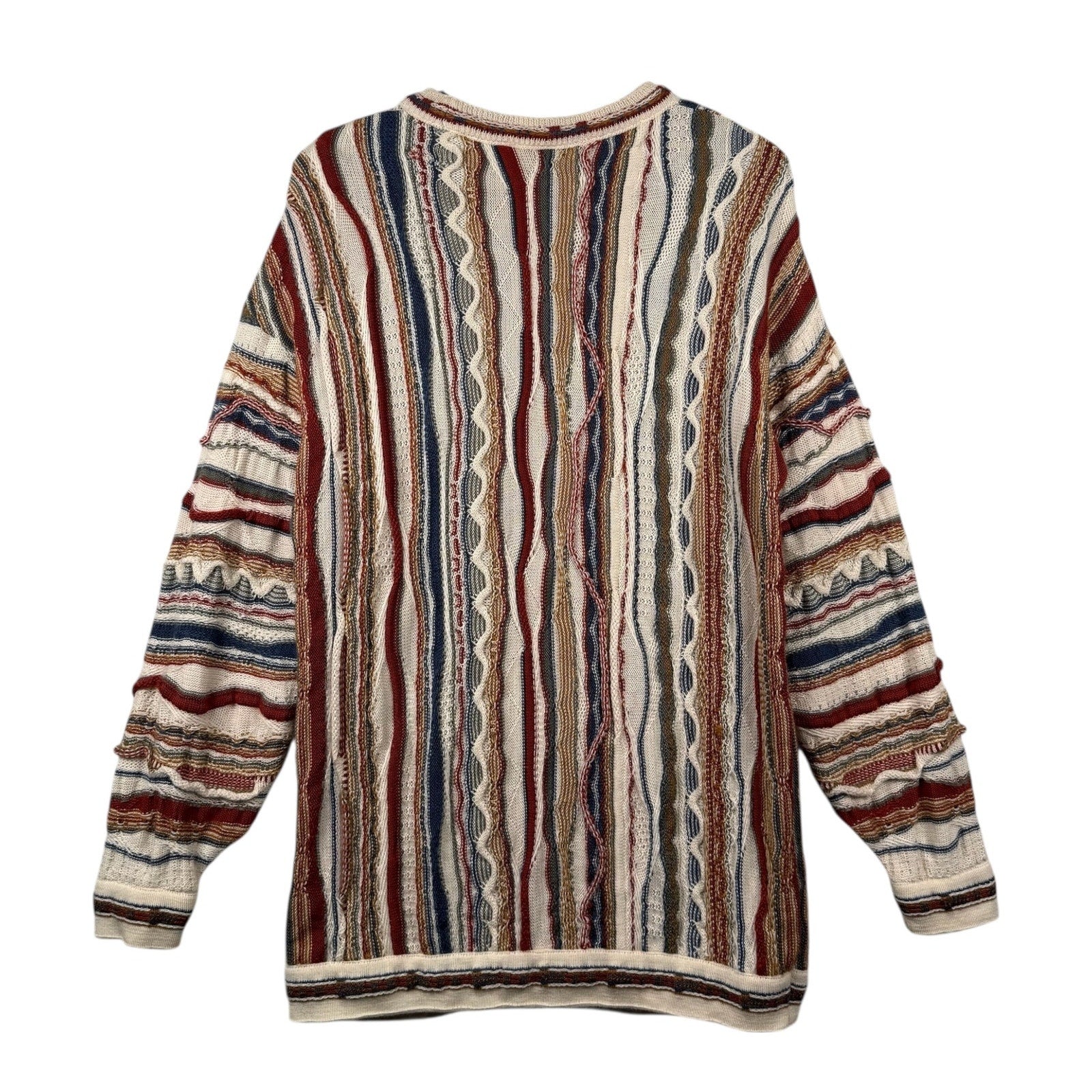 Vintage Coogi 3D Knit Striped Textured Sweater