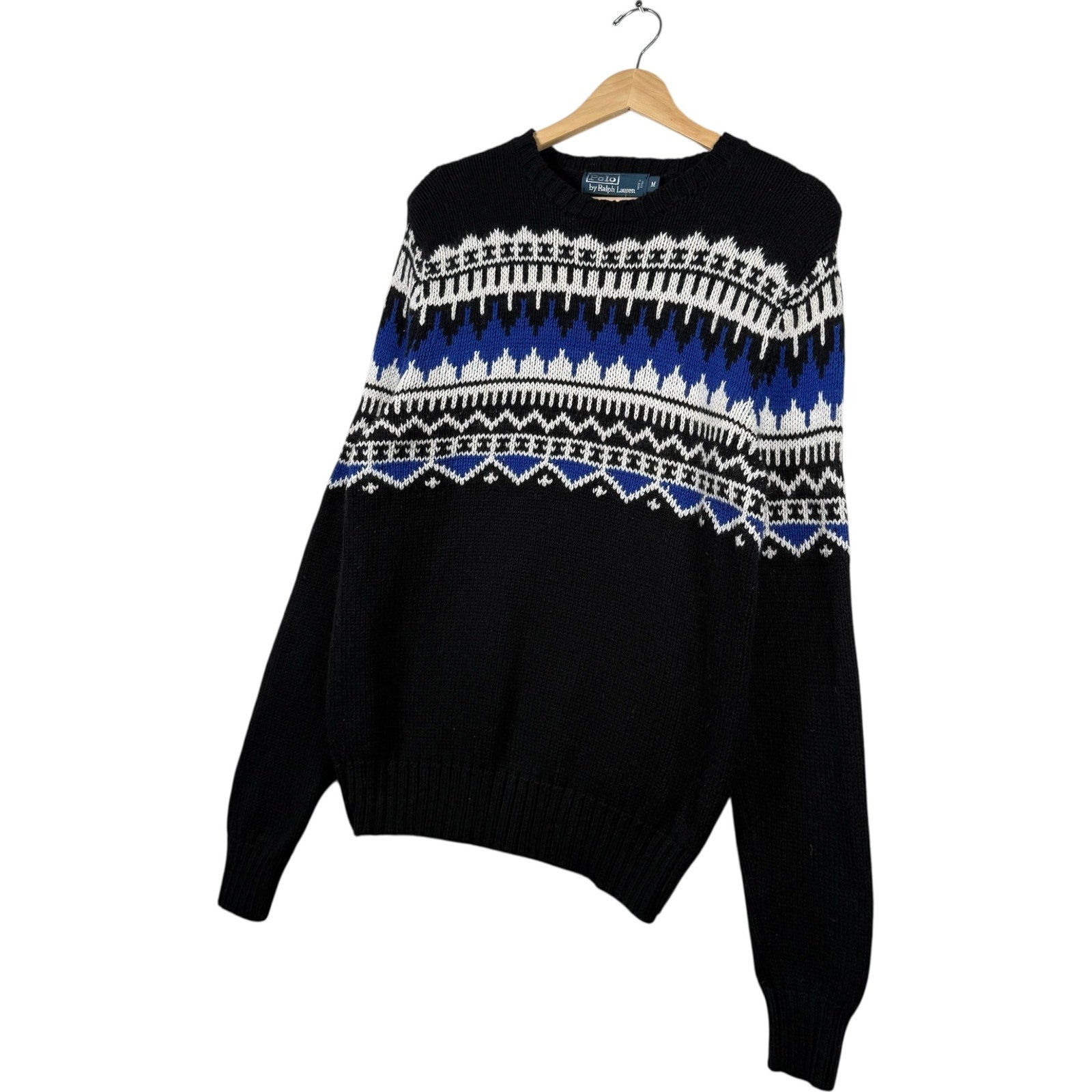 Vintage Polo Ralph Lauren Wrap Around Patterned Sweater