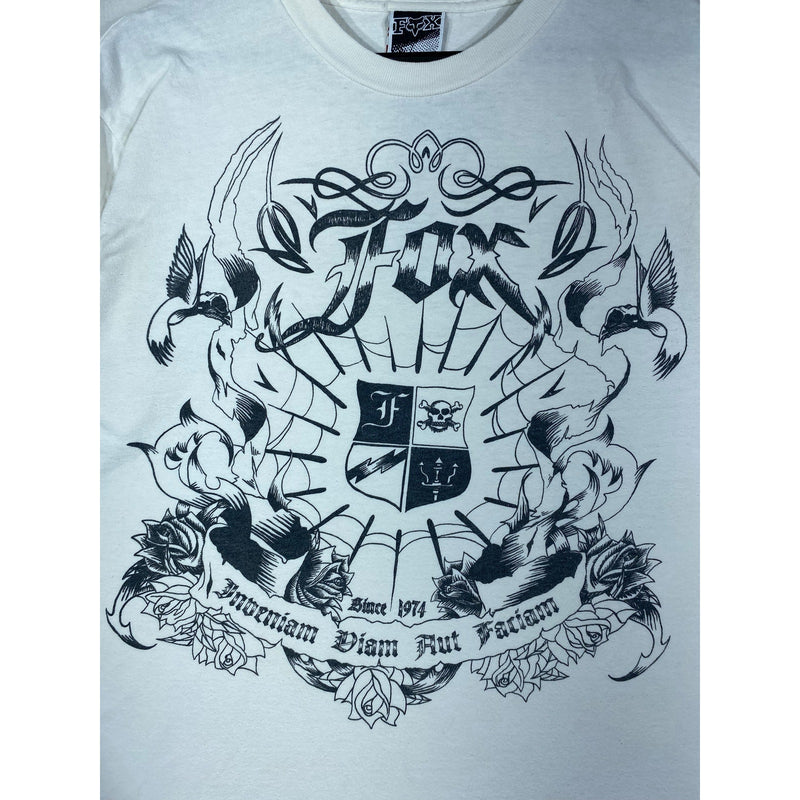 Vintage Fox Gothic Graphic Print T-Shirt