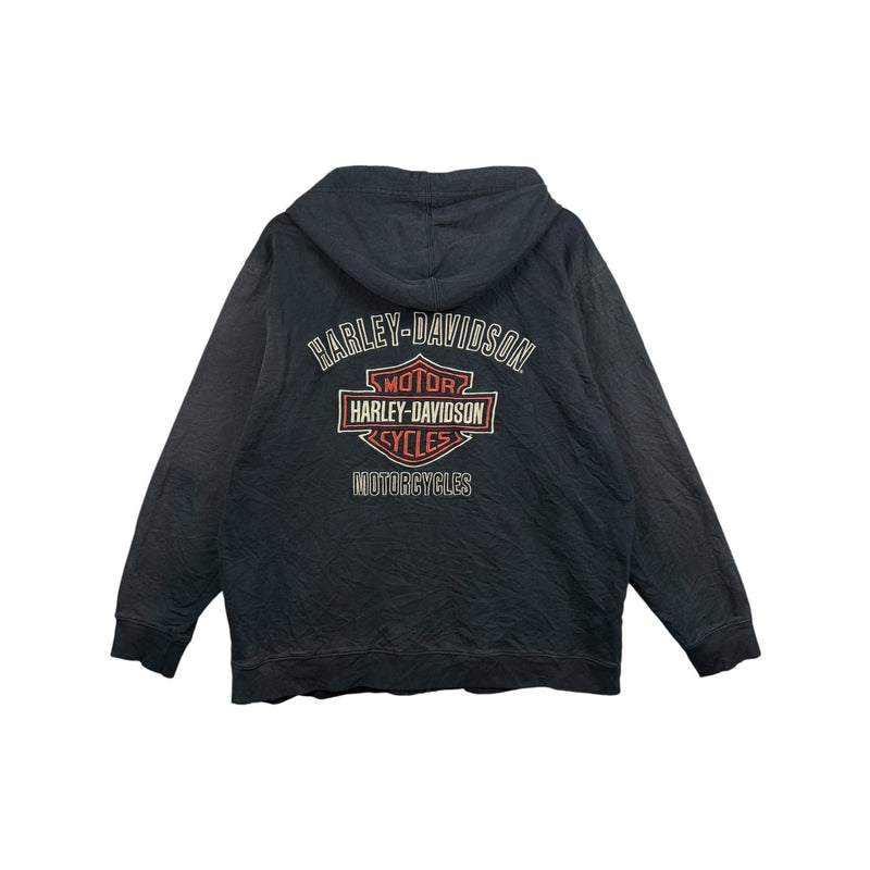 Vintage Harley Davidson Motorcycles Full Zip Jacket Hoodie
