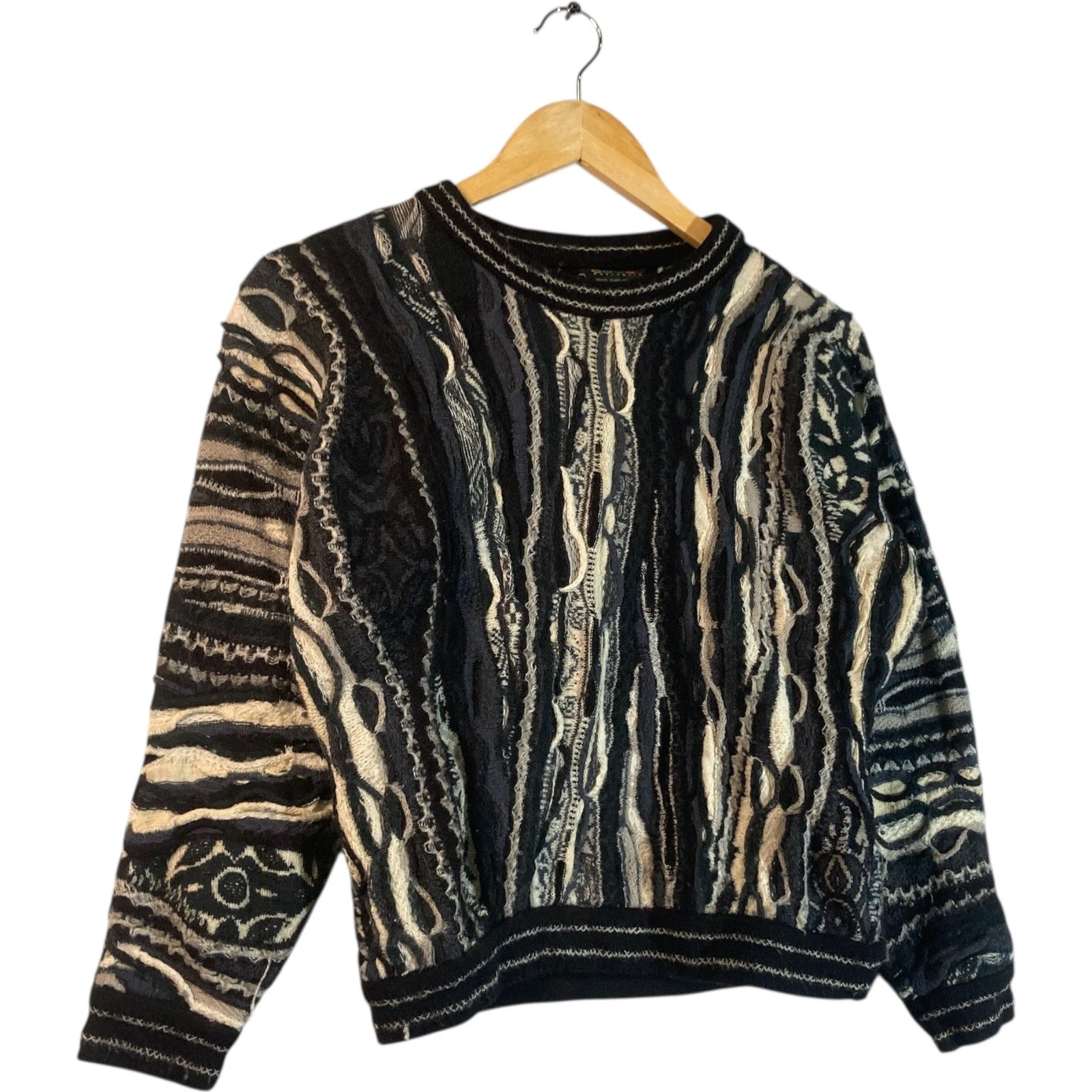 Vintage Coogi 3D Abstract Knit Sweater