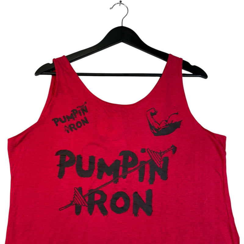Vintage Pumpin Iron Spellout Tank Top