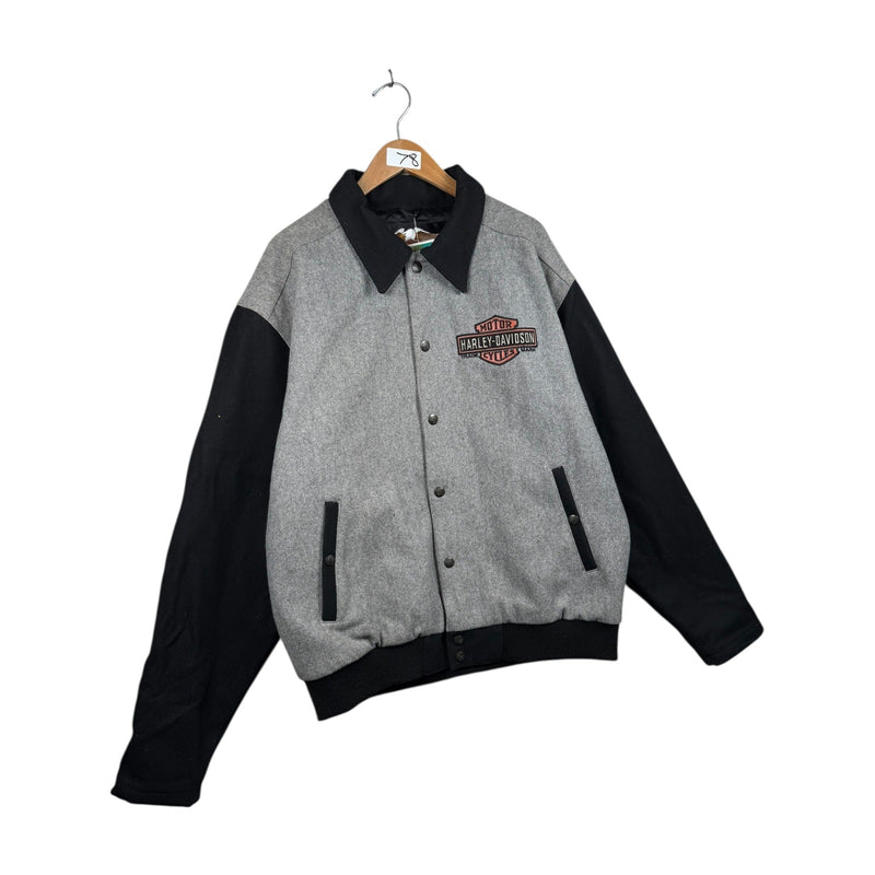 Vintage Harley Davidson Collared Button Up Jacket