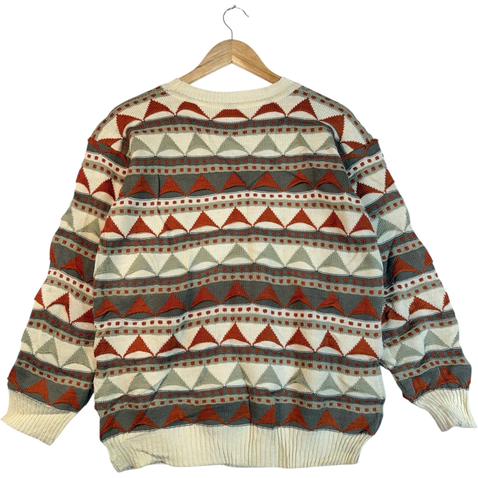 Vintage Triangle Shapes Knit Sweater