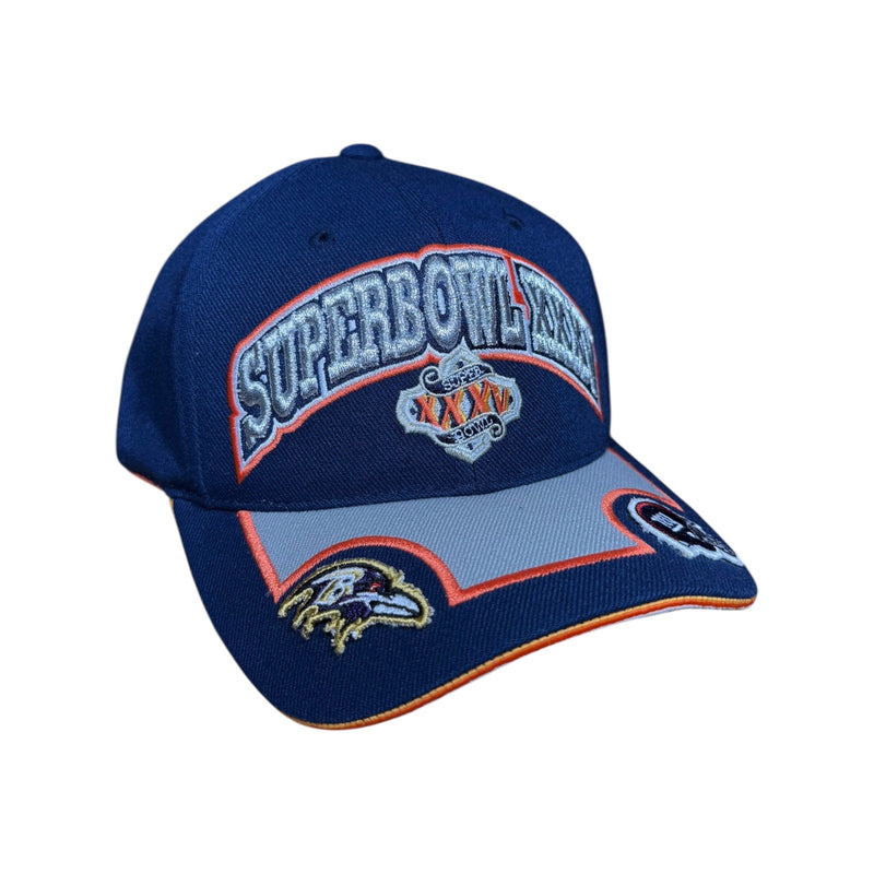 Vintage Super Bowl New York Giants vs Baltimore Ravens NFL Strapback Hat