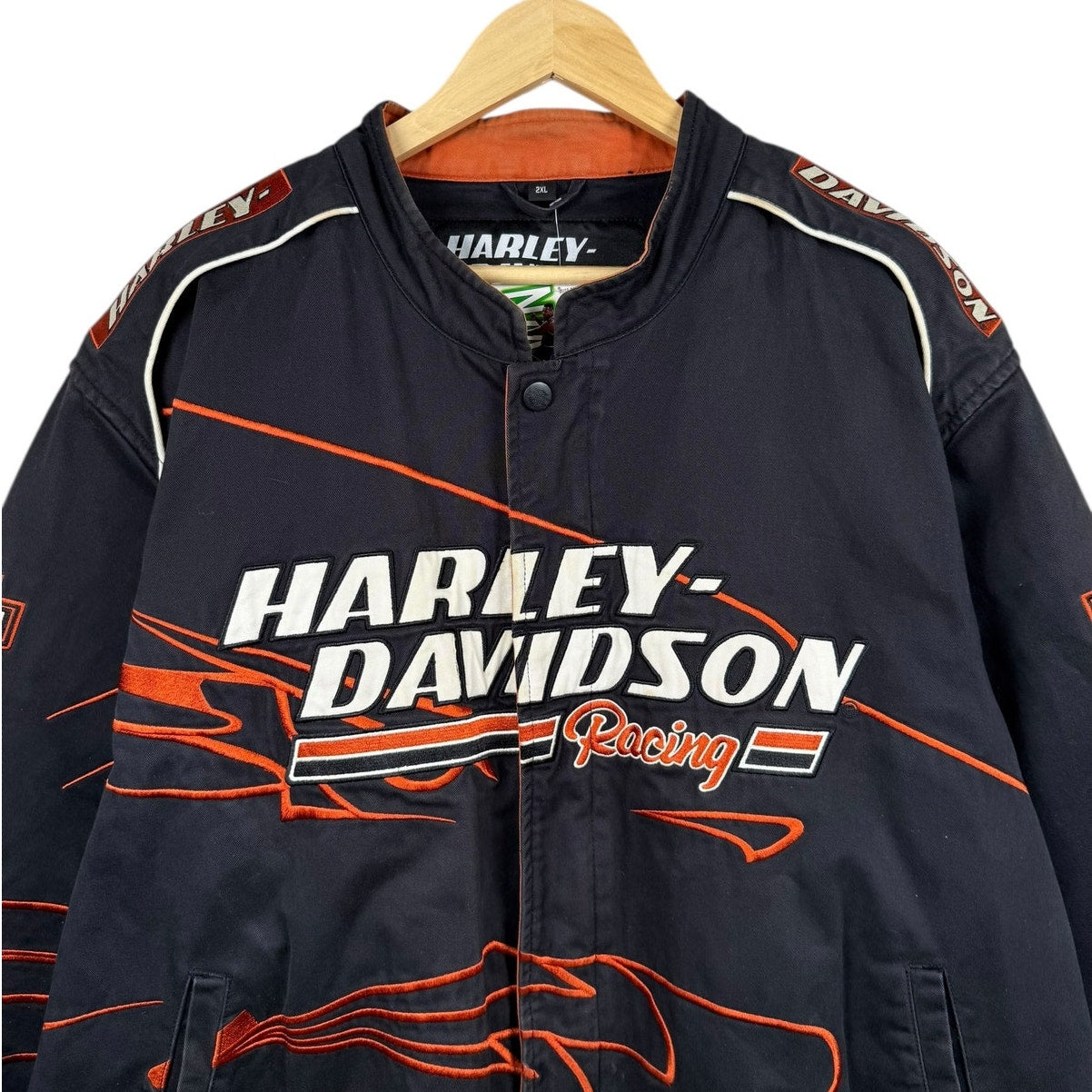 Vintage Harley Davidson Eagle Graphic Racing Jacket