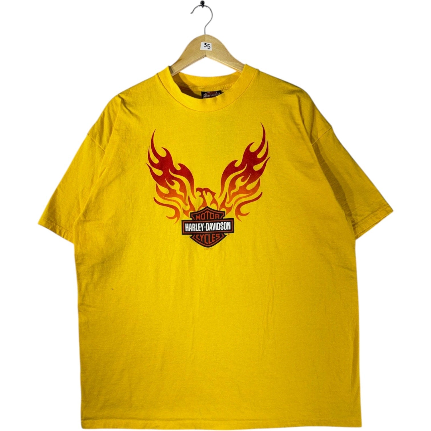 Vintage Harley Davidson Tribal Flame Eagle Graphic T-Shirt