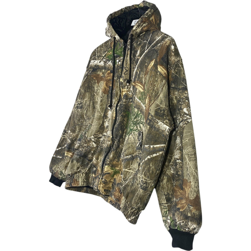 Vintage Real Tree Camouflage Hunting Hoodie Jacket