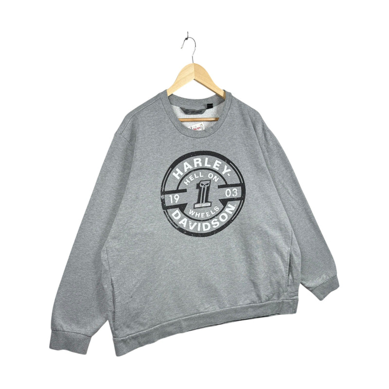 Vintage Harley Davidson Hell On Wheels Graphic Crewneck