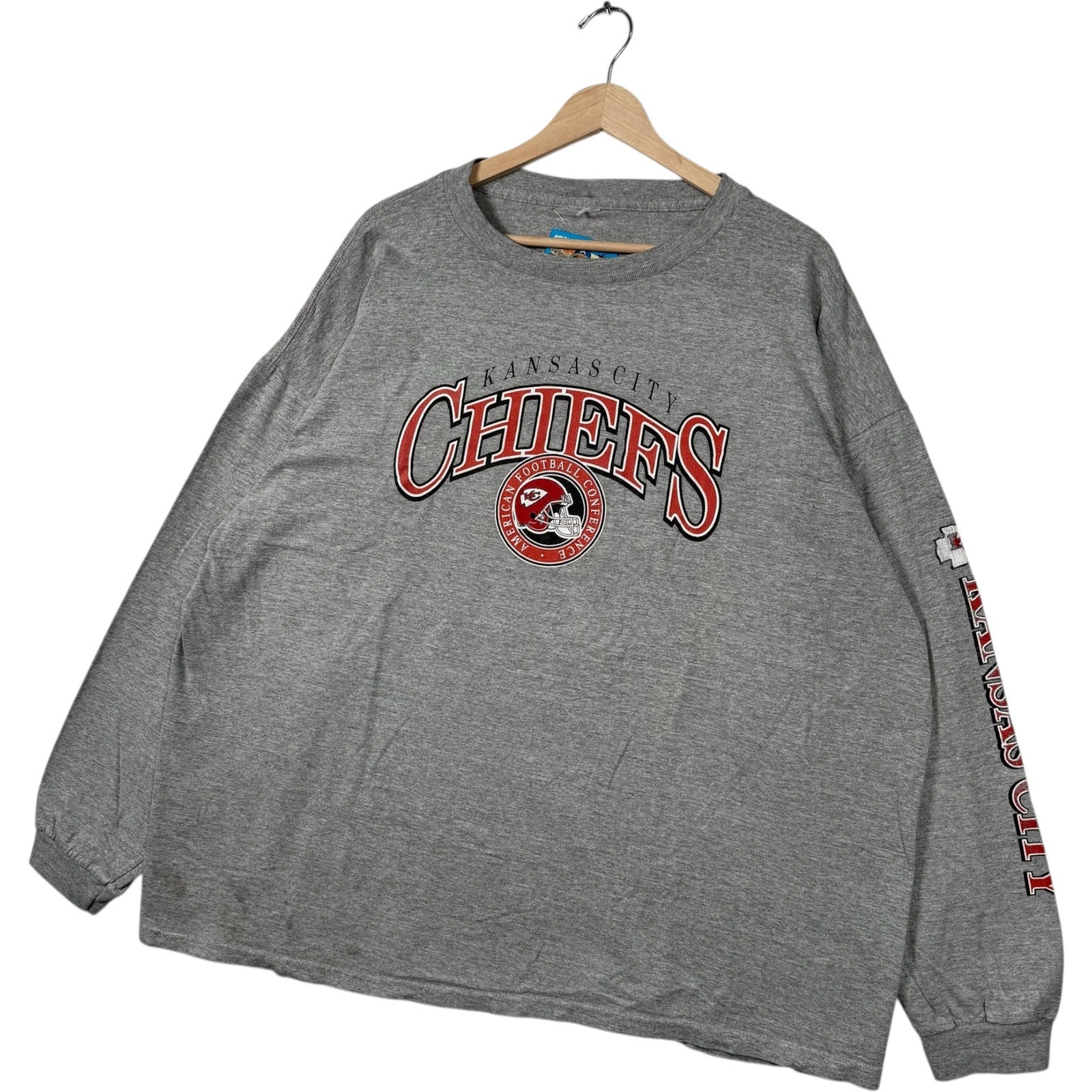Vintage Kansas City Chiefs Arm Graphic NFL Long Sleeve
