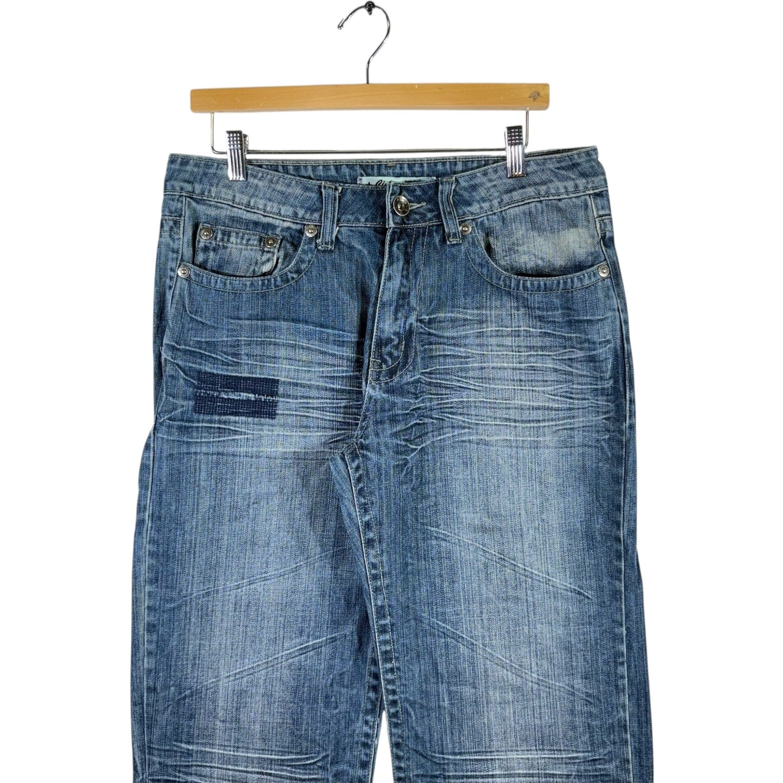 Y2K Cinque Embroidered Wide Leg Denim Jeans 36/50