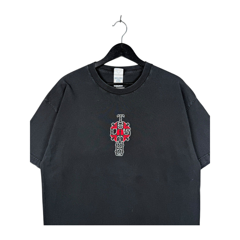 Vintage Laguna Tattoo Skull Wings Flame T-Shirt