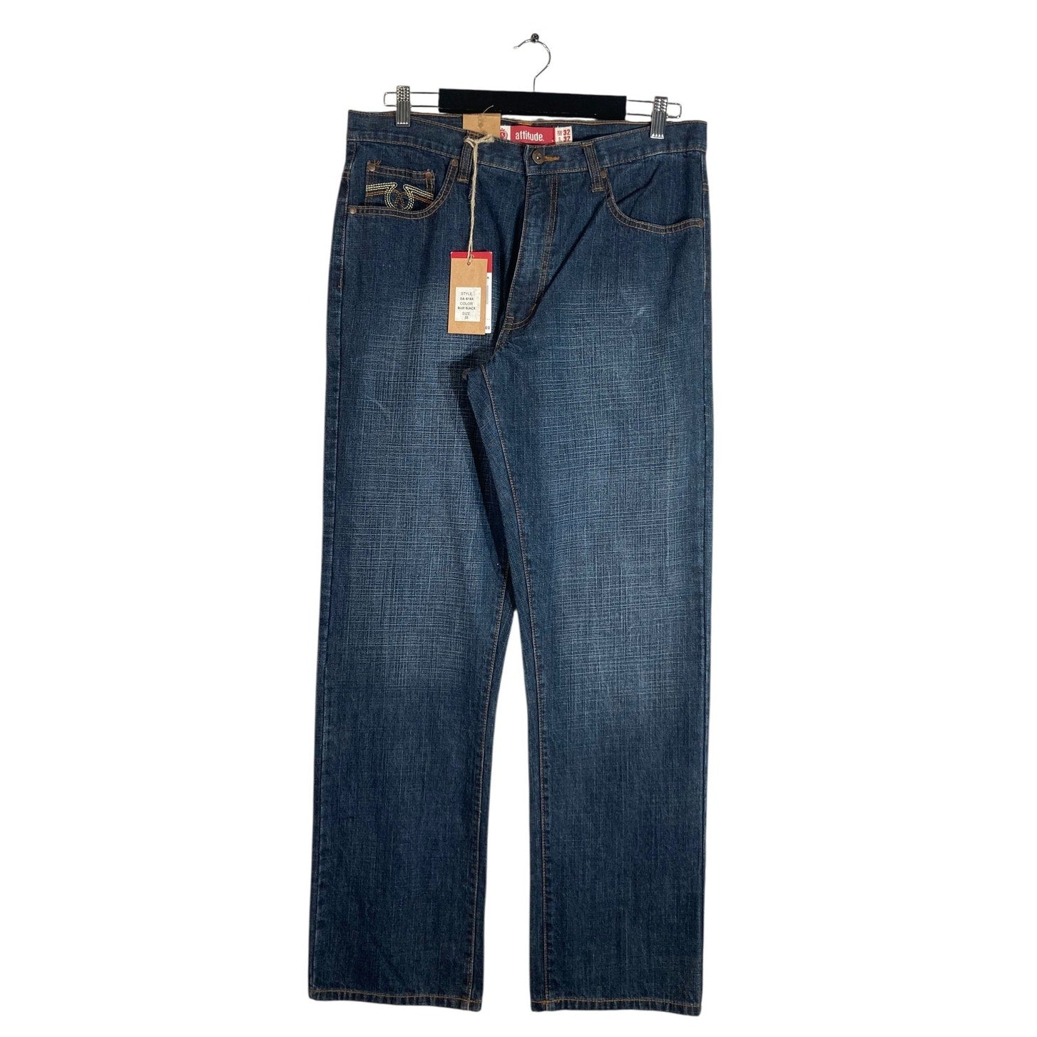 Vintage NWT Attitude Straight Leg Denim Jeans 32x32