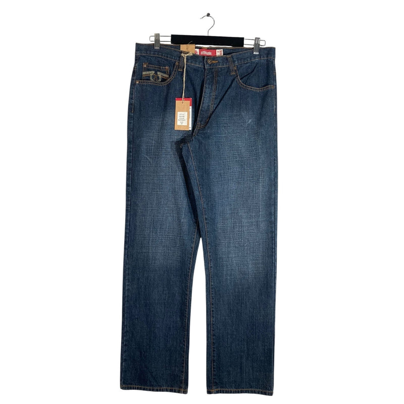 Vintage NWT Attitude Straight Leg Denim Jeans 32x32