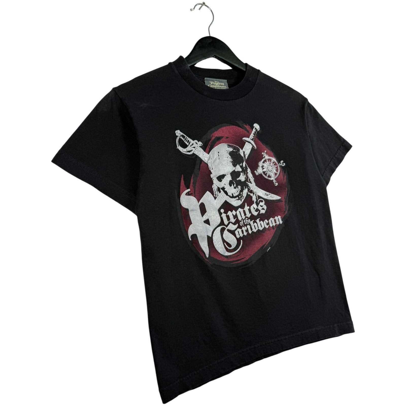 Vintage Pirates Of The Caribbean Logo Spellout T-Shirt