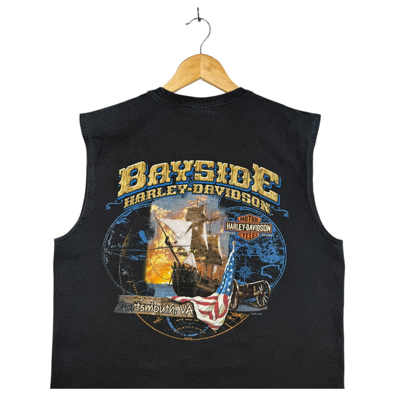 Vintage Harley Davidson Bayside Portsmouth Muscle Tee