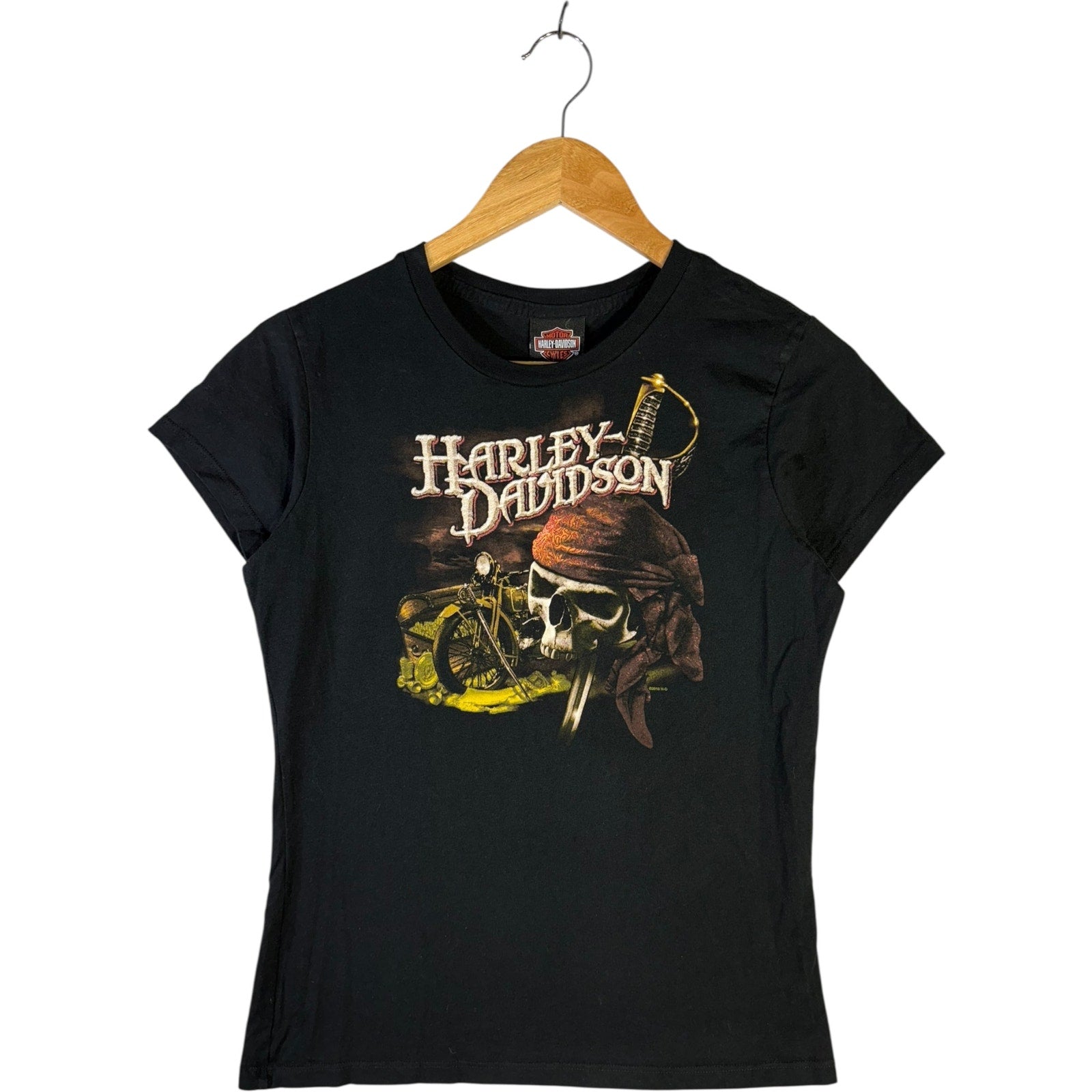 Vintage Harley Davidson Pirate Skull Women's T-Shirt