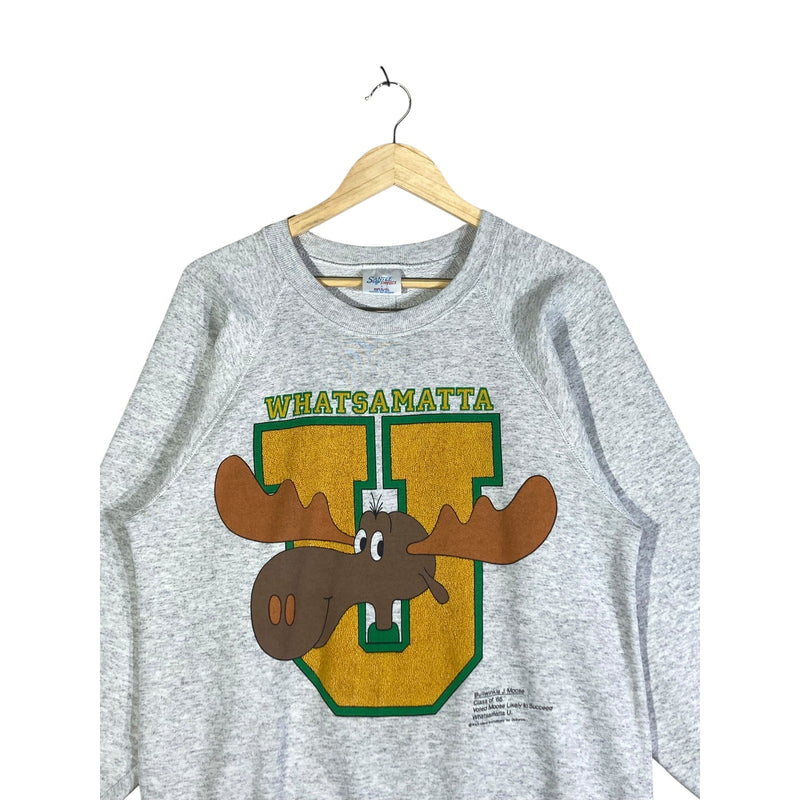 Vintage Whatsamatta University Rocky & Bullwinkle Crewneck