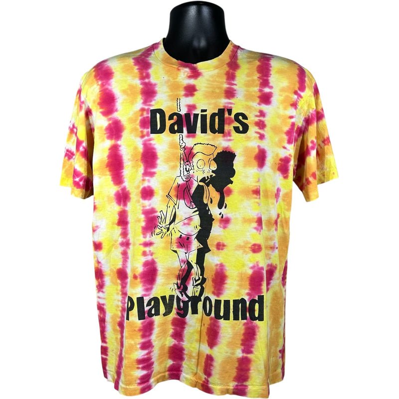 Vintage David's Playground Tie Dye Graphic Tee 90s