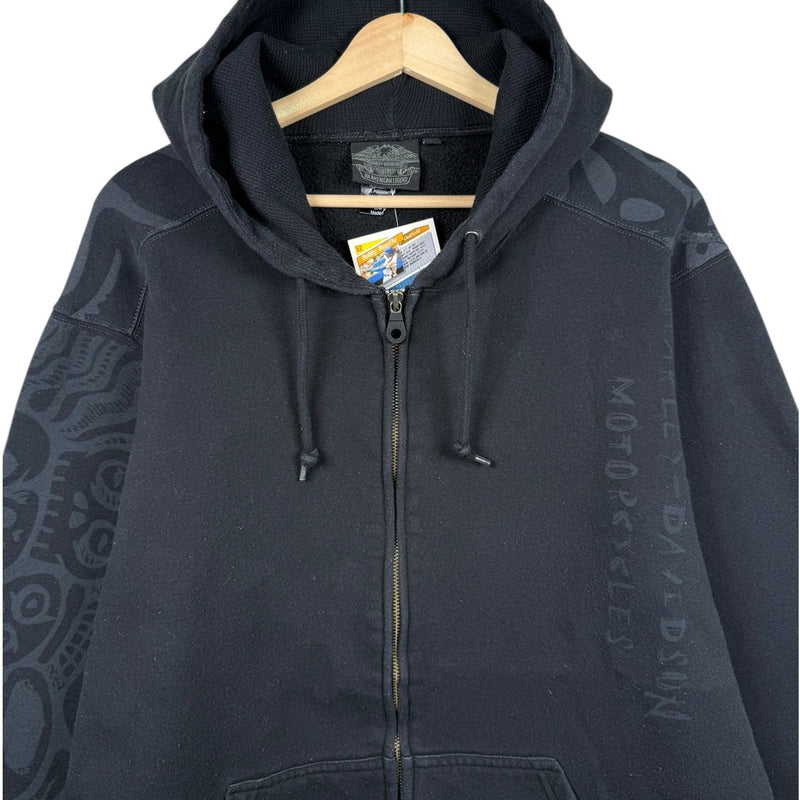 Vintage Harley Davidson Tribal Graphic Hoodie