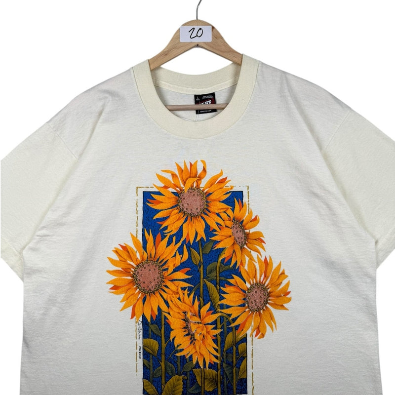 Vintage Sunflower Floral Graphic T-Shirt