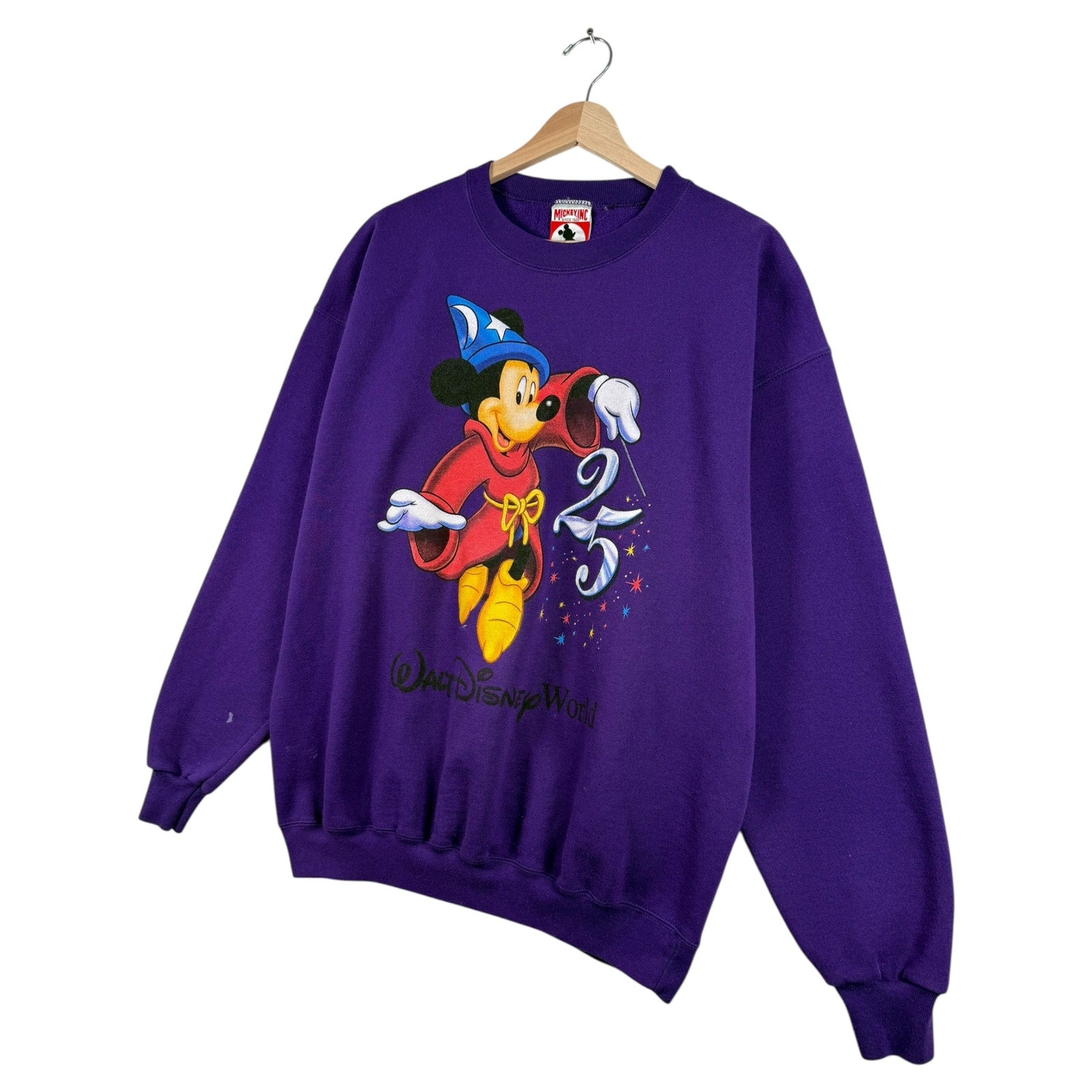 Vintage Walt Disney World Wizard Mickey Mouse Crewneck