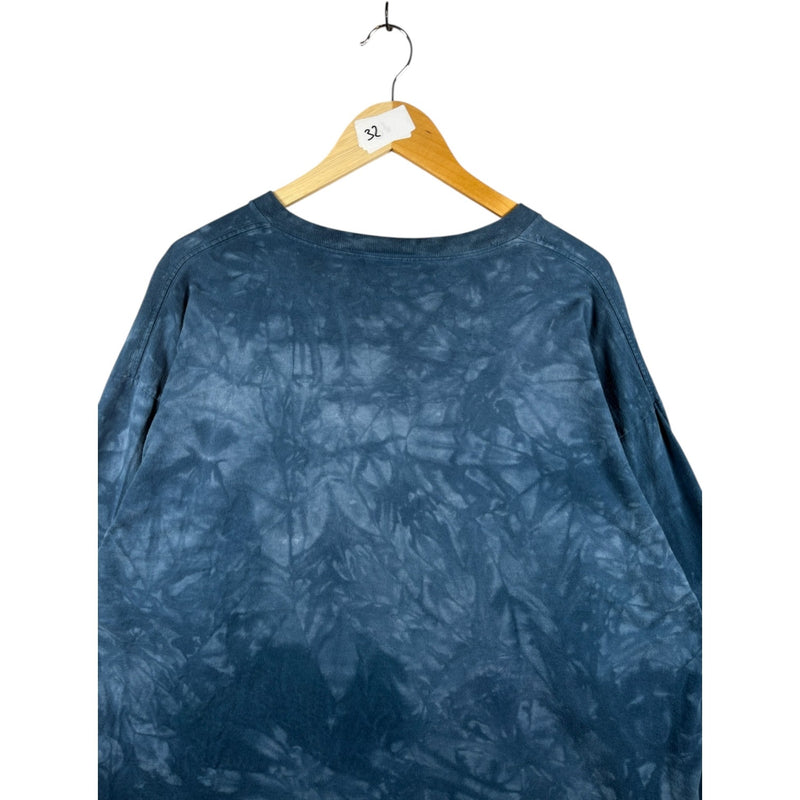 Vintage Tie Dye Kitten Graphic Print Long Sleeve