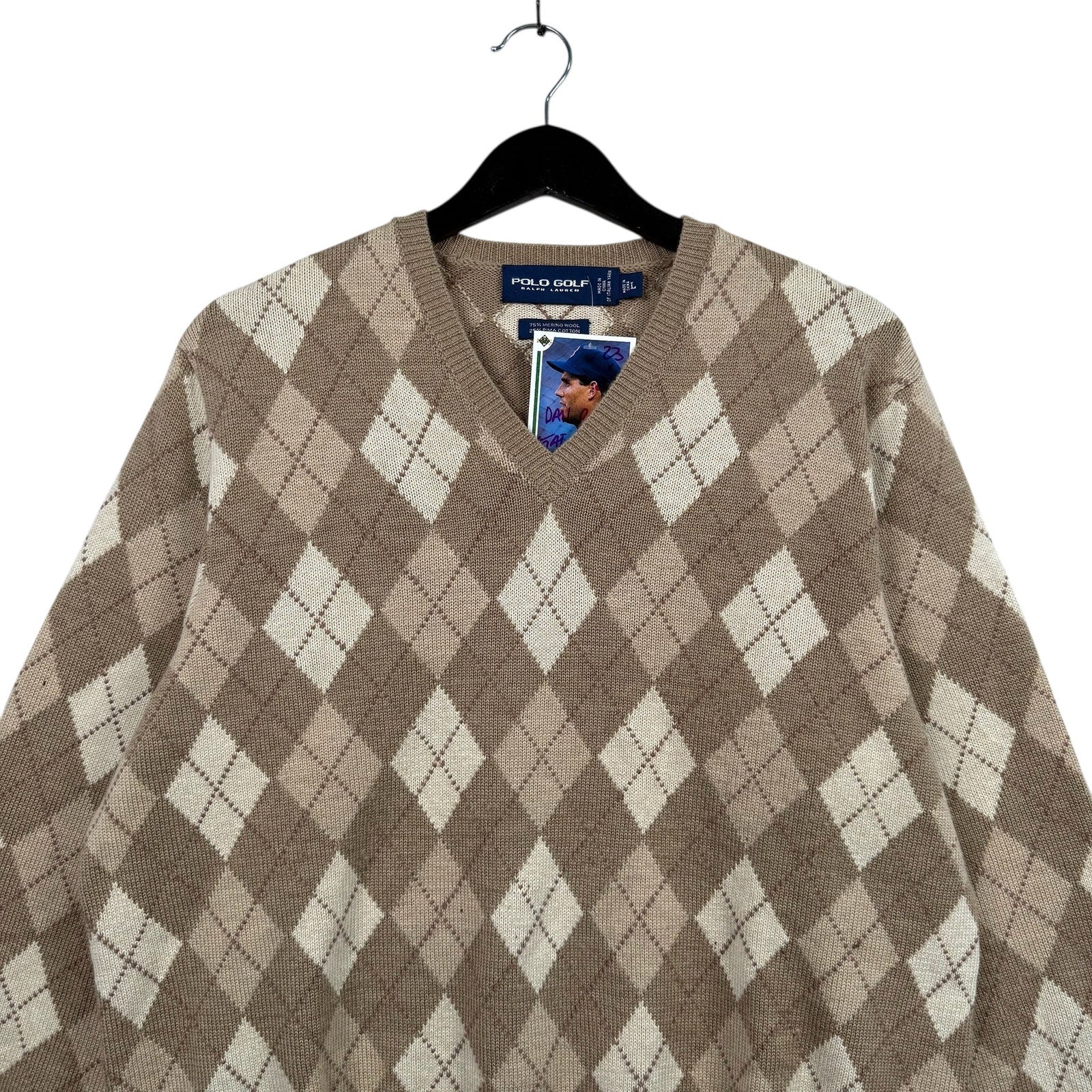 Vintage Polo Golf Ralph Lauren Diamond Patterned Sweater