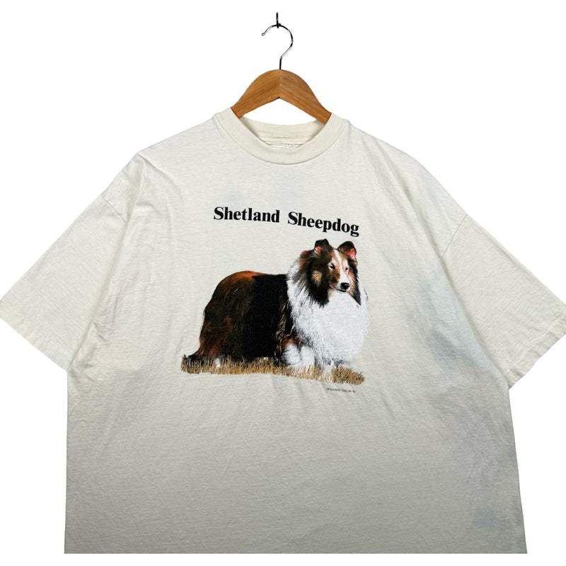 Vintage Shetland Sheepdog Dog T-Shirt